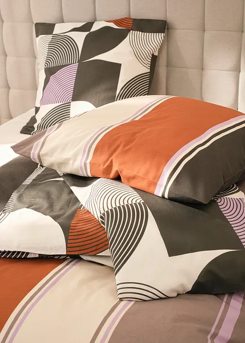 Parure de lit en coton m&eacute;lang&eacute;, bonprix
