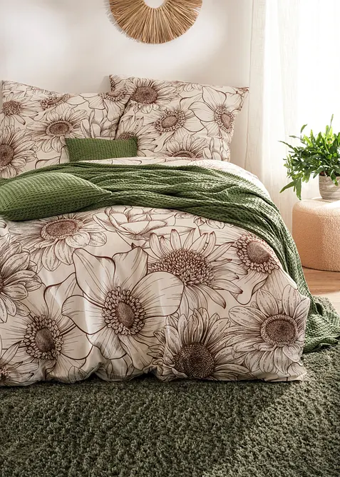 Lot de 2 housses de coussin &agrave; motif gaufr&eacute;, bonprix