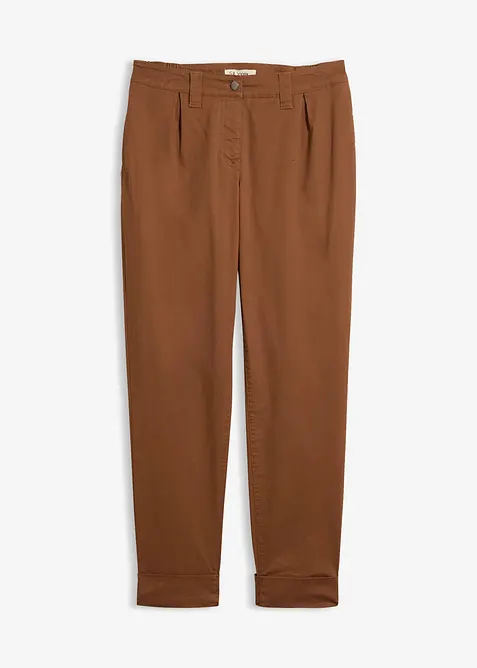 Chinohose aus elastischem Baumwoll-Mix, kn&ouml;chellang, bonprix