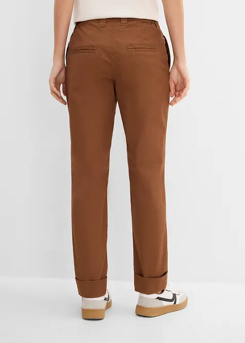 Chinohose aus elastischem Baumwoll-Mix, kn&ouml;chellang, bonprix