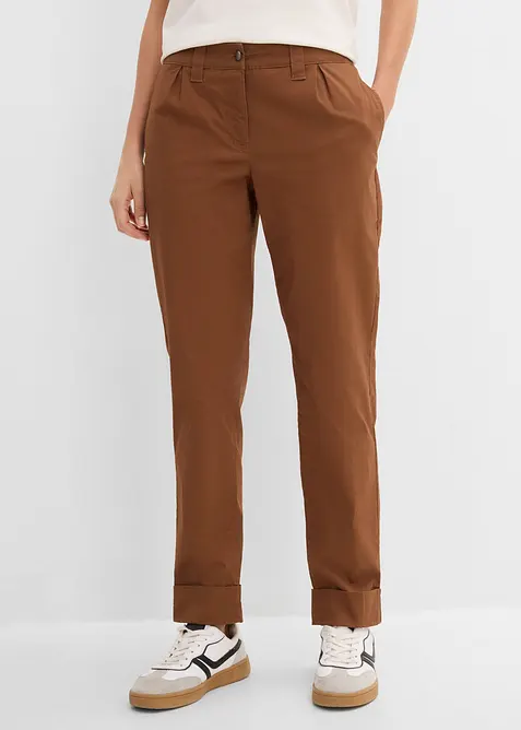 Chinohose aus elastischem Baumwoll-Mix, kn&ouml;chellang, bonprix