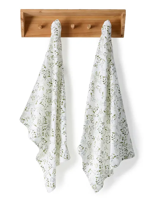 Lot de 2&nbsp;torchons &agrave; vaisselle en coton, bonprix