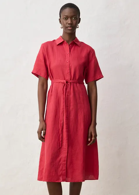 Robe-chemise 100% lin, bonprix