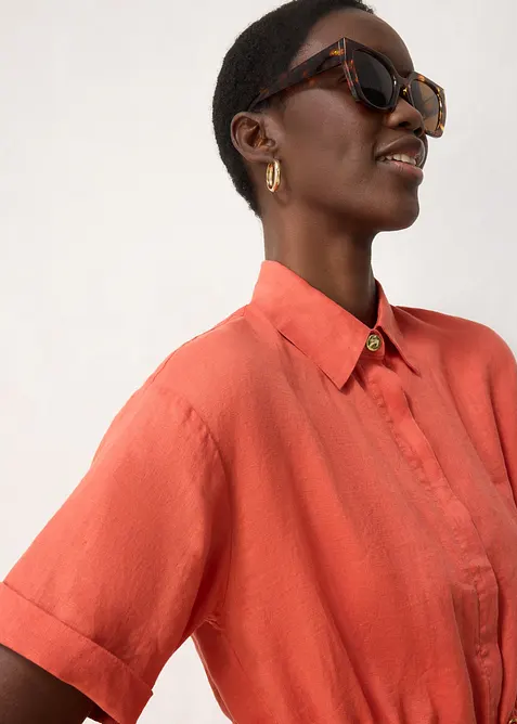 Longbluse aus reinem Leinen, bonprix