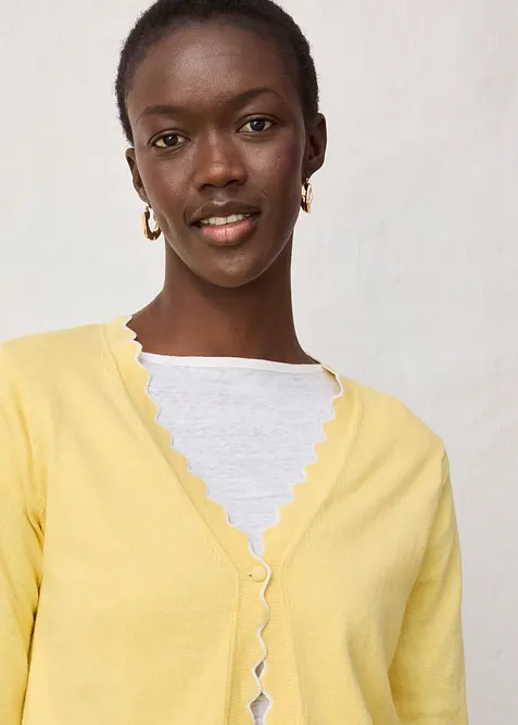 Feinstrickjacke mit Seidenanteil, bonprix