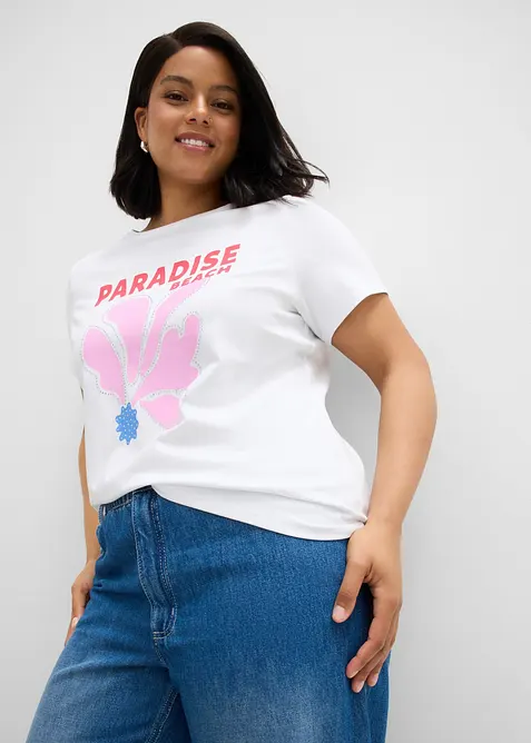 T-shirt en coton extensible, bonprix