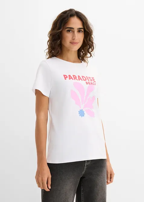 T-shirt en coton extensible, bonprix