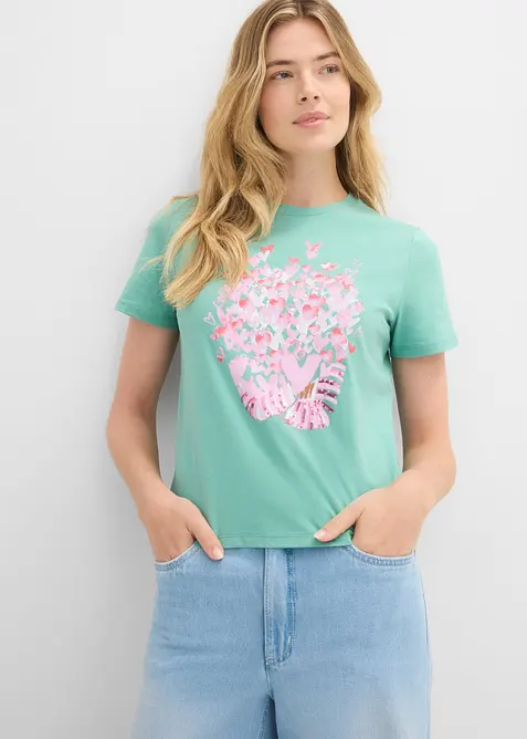 T-Shirt aus reiner Baumwolle, bonprix