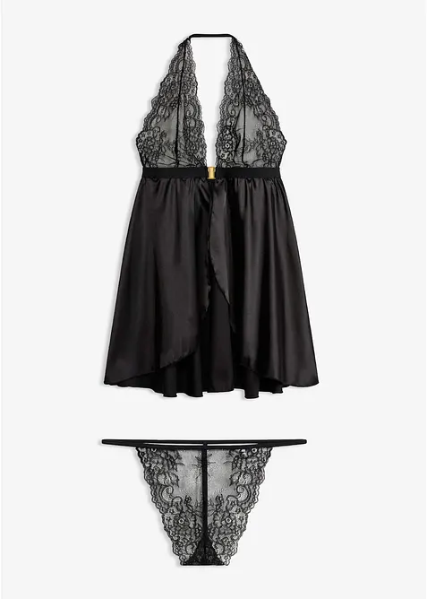 Babydoll + string (ens. 2 pces), bonprix