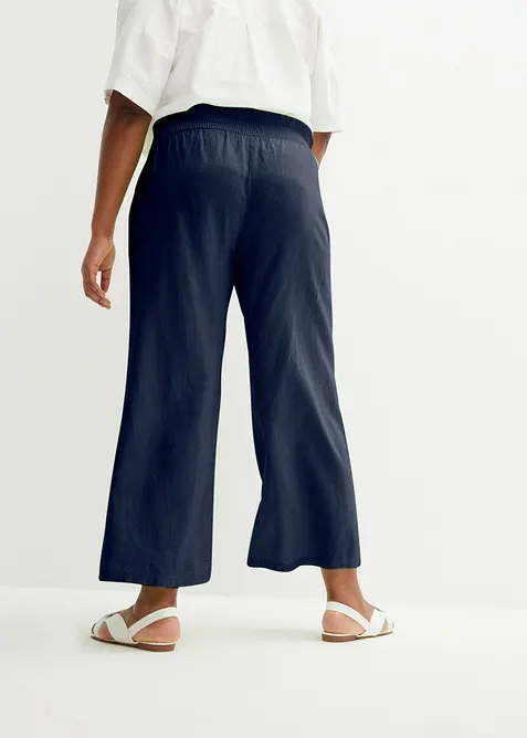 Marlenehose aus luftigem Leinen-Mix, bonprix
