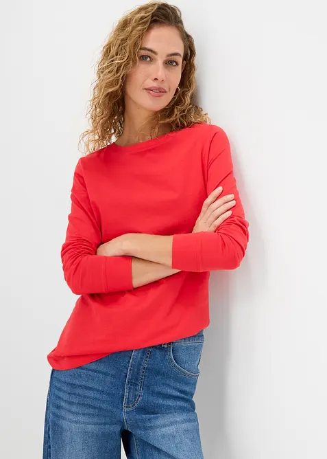 Longshirt mit Rundhalsausschnitt, Langarm (5er Pack), bonprix