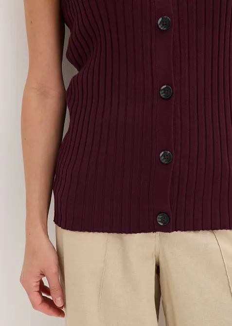 Gerippte Strickweste, bonprix