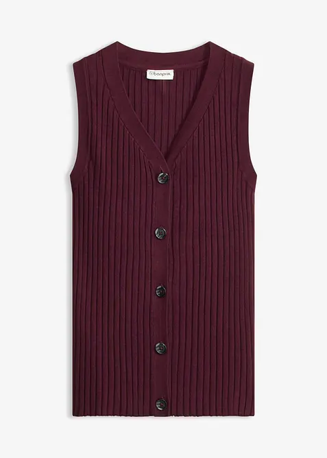 Gerippte Strickweste, bonprix