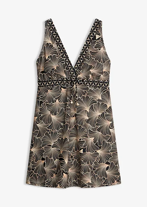 Badekleid mit V-Ausschnitt, bonprix
