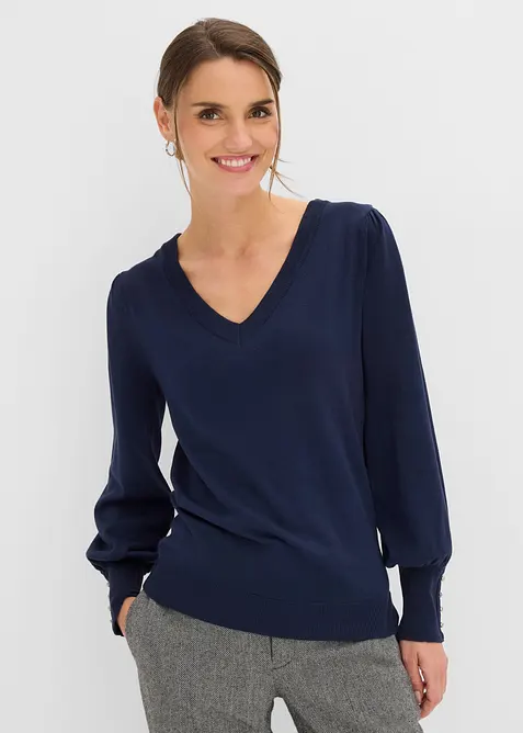 Feinstrickpullover aus Viskose-Mix, bonprix
