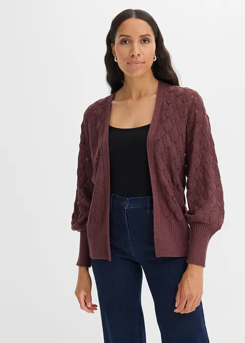 Ajour-Strickjacke, bonprix