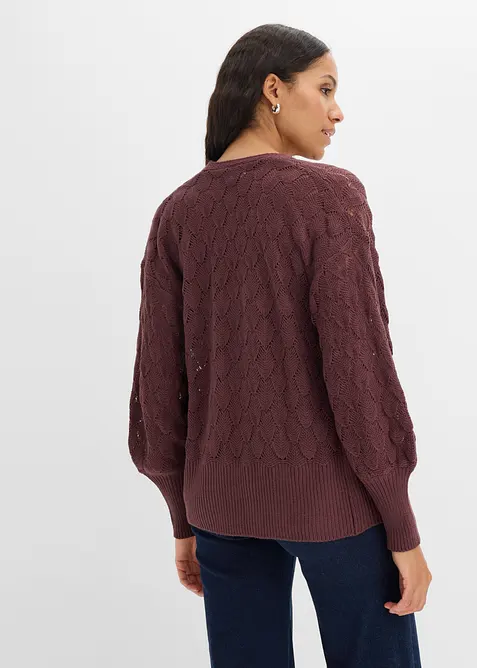 Ajour-Strickjacke, bonprix
