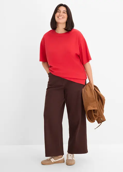 T-shirt long en interlock, bonprix