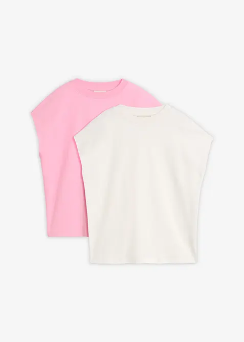 Lot de 2 T-shirts 100% coton, bonprix