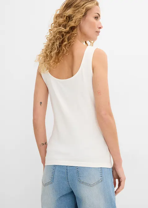 Tanktop mit U-Boot-Ausschnitt (2er Pack), bonprix