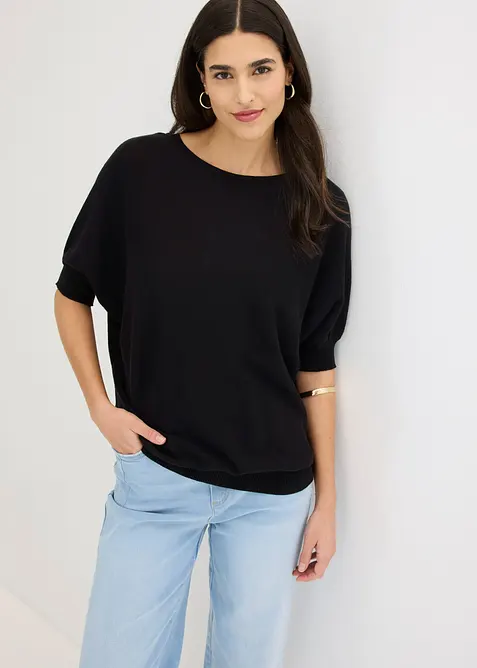 Feinstrickpullover aus Baumwoll-Mix, bonprix