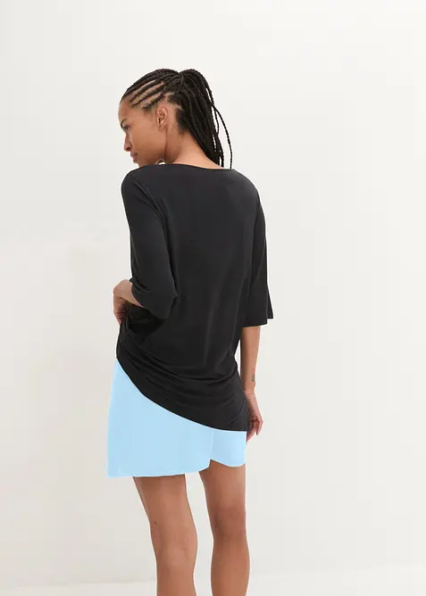 Langes Sport-Shirt mit Schlitz, schnelltrocknend, bonprix