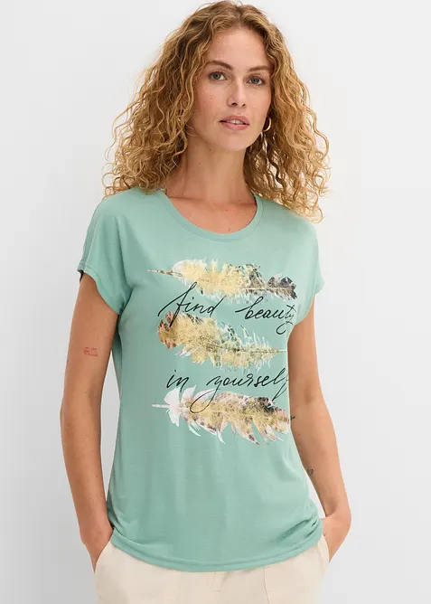 T-Shirt mit Glitzerdruck, bonprix