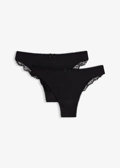 String mit soften Modal (2er-Pack), bonprix