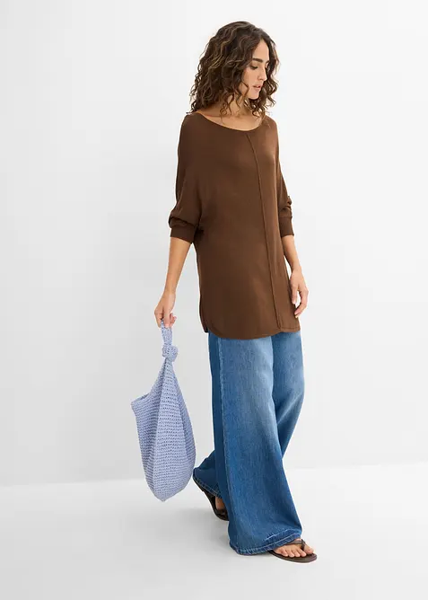 Feinstrickpullover mit 3/4 Arm, bonprix