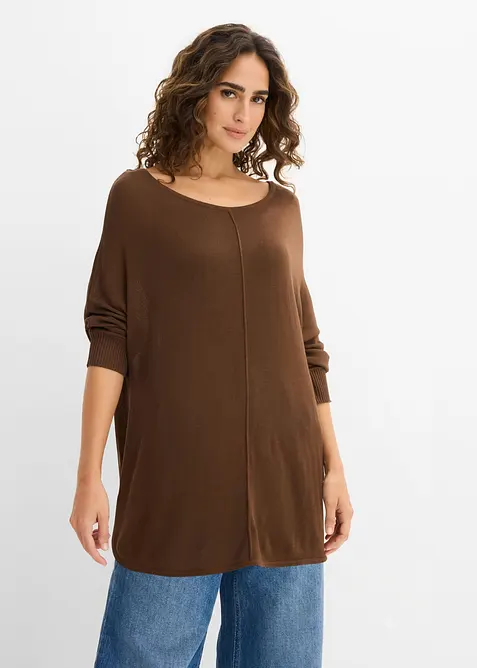 Feinstrickpullover mit 3/4 Arm, bonprix