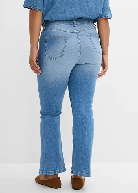 Jean bootcut taille haute, extensible et confortable, bonprix
