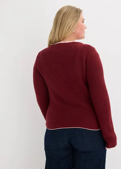 H&uuml;bsche Trachten-Strickjacke mit Stickerei, bonprix