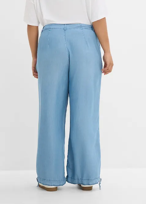 Wide-Leg-Hose aus flie&szlig;endem Lyocell, bonprix