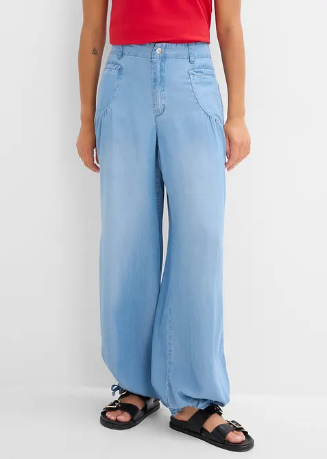 Wide-Leg-Hose aus flie&szlig;endem Lyocell, bonprix