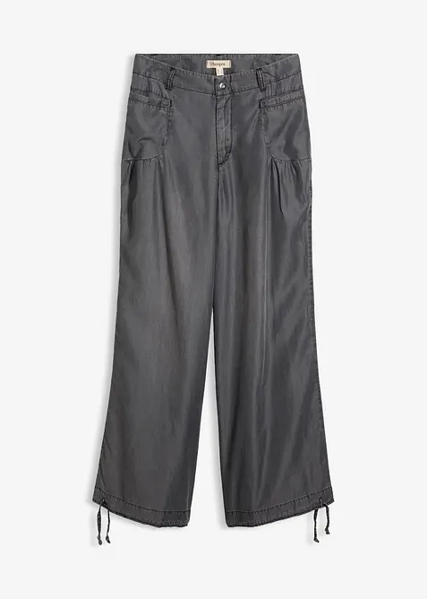 Wide-Leg-Hose aus flie&szlig;endem Lyocell, bonprix