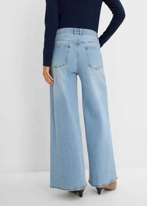 Wide-Leg-Jeans Mid Waist, bonprix