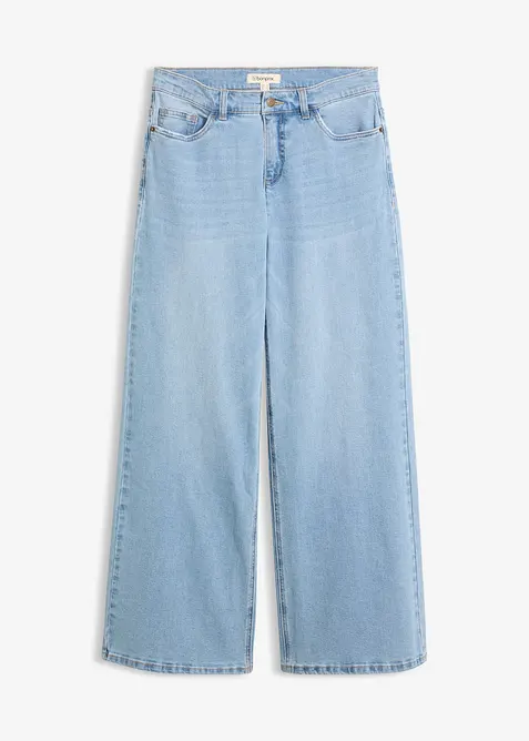 Wide-Leg-Jeans Mid Waist, bonprix