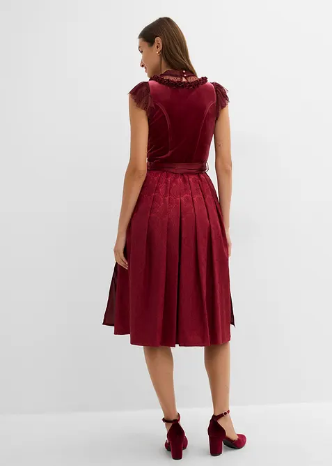 Dirndl midi avec velours (ens. 2 pces), bonprix