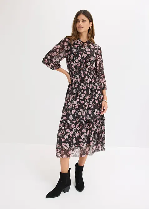 Robe midi en mesh, bonprix