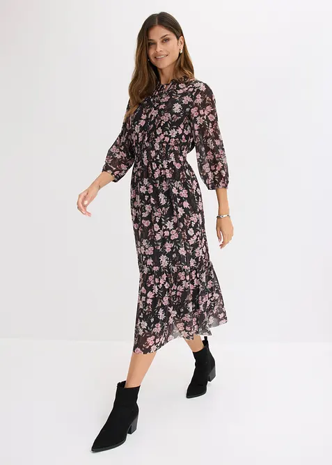 Robe midi en mesh, bonprix