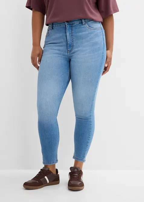 Jean skinny taille haute, cropped, bonprix