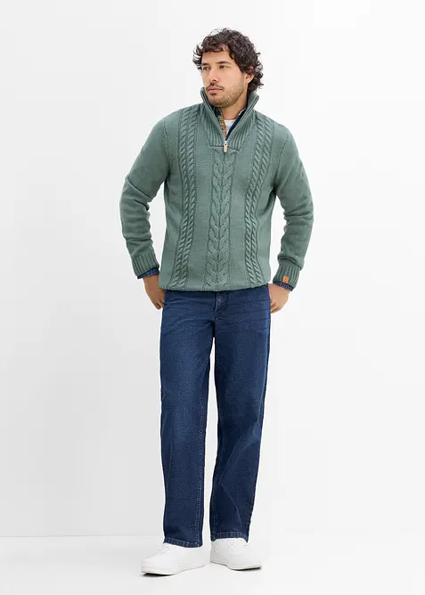 Jean droit extensible, loose, bonprix