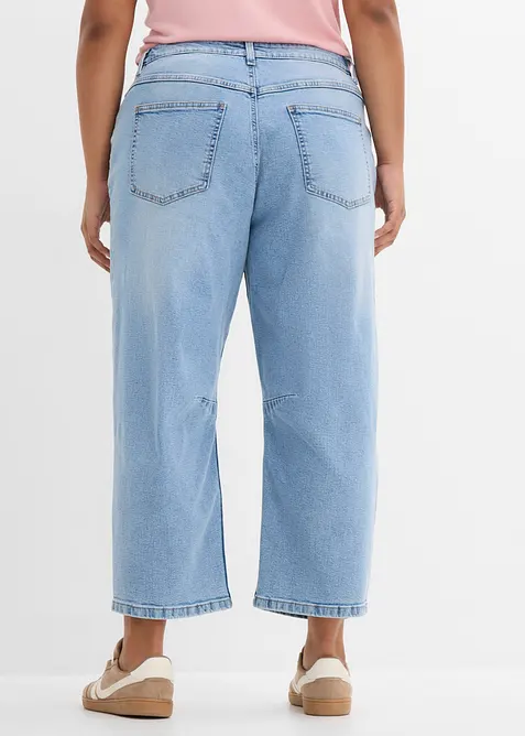 Jean barrel taille mi-haute, bonprix
