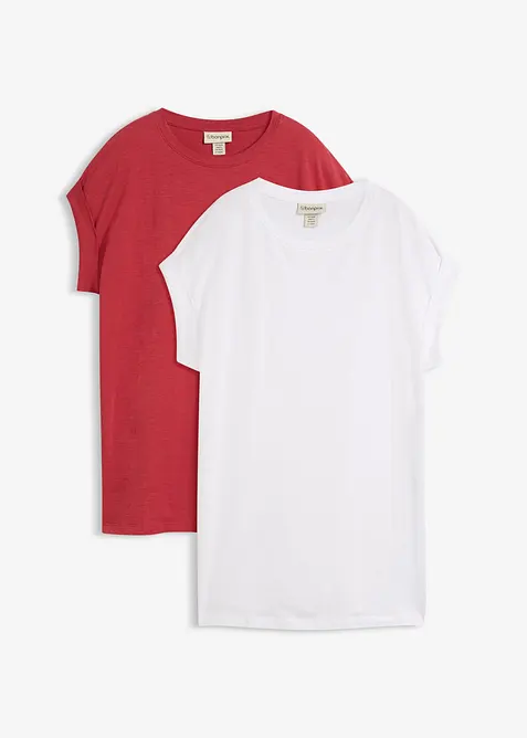 Longshirt aus reiner Bio-Baumwolle (2er Pack), bonprix