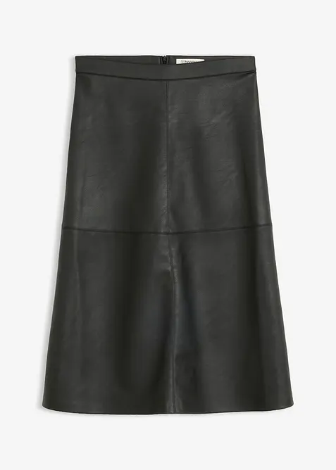 Jupe midi enduite, bonprix