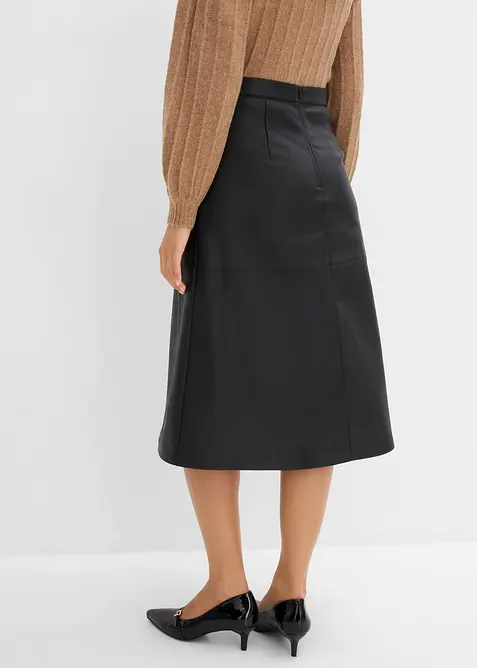 Jupe midi enduite, bonprix