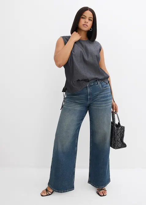 Jean large taille haute, bonprix