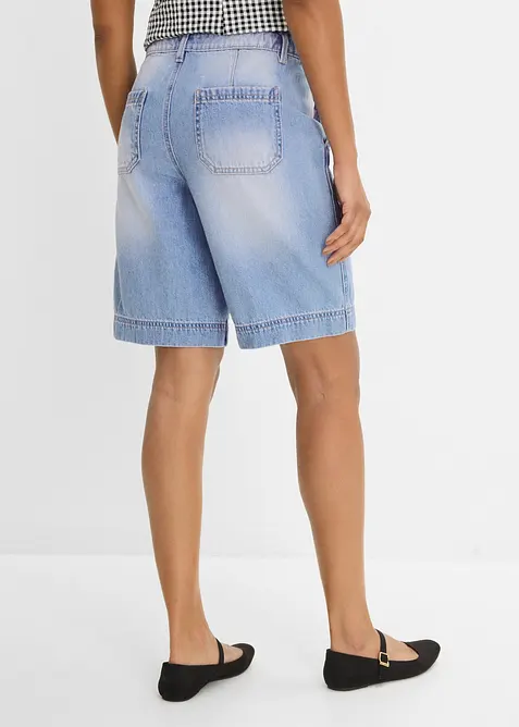 Bermuda en jean l&eacute;ger, taille mi-haute, bonprix