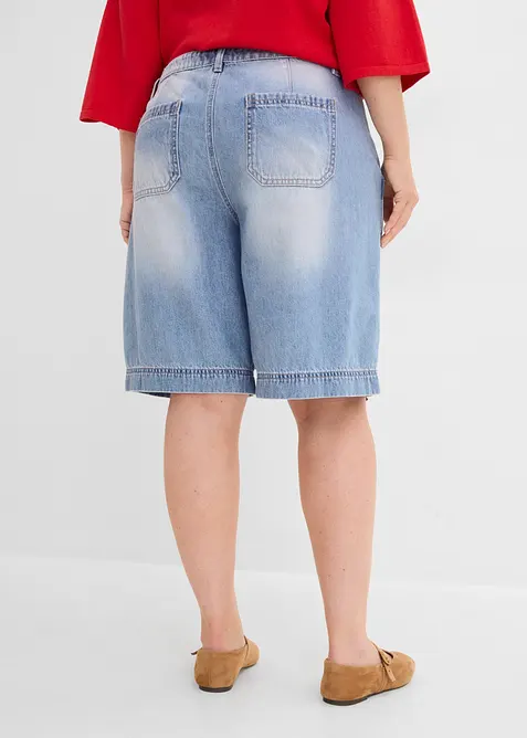 Leichte Jeans-Bermuda Mid Waist, bonprix