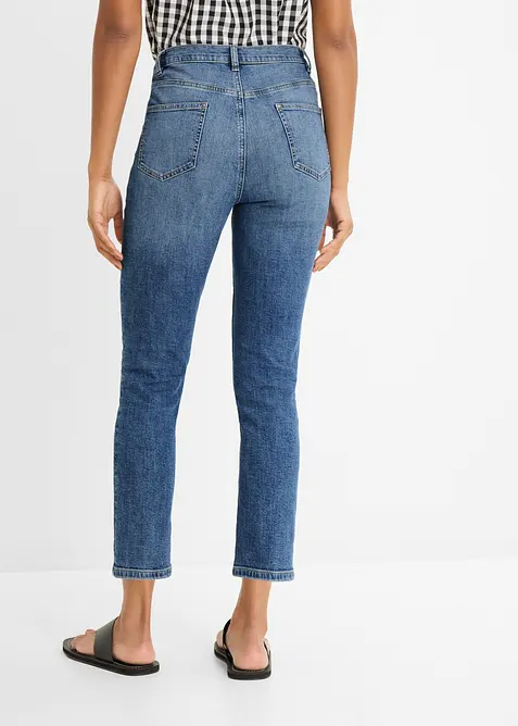 Jean slim cropped, taille haute, bonprix